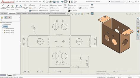 sheet metal drawing templates|solidworks sheet metal drawings.